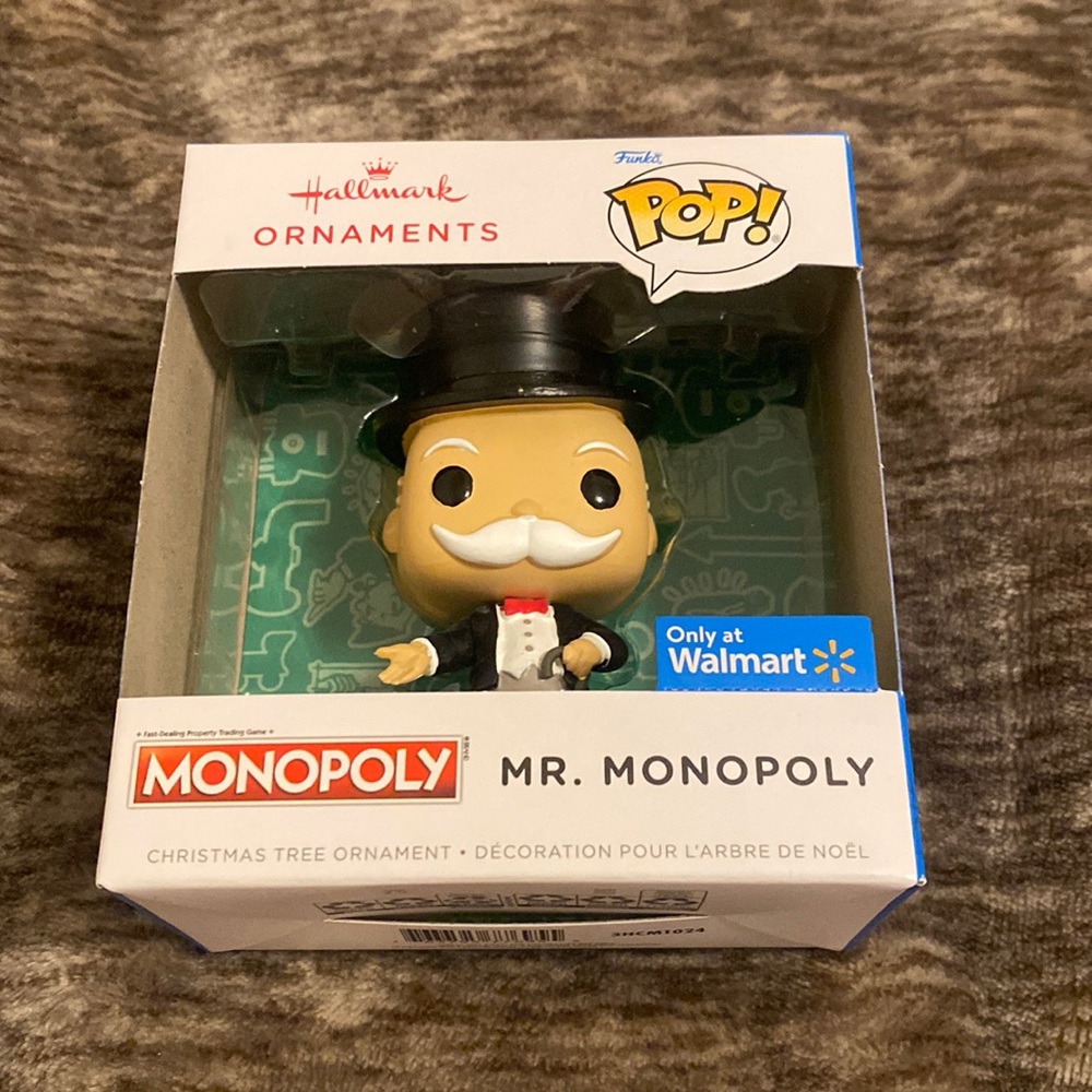 Mr. Monopoly Pop Funko Hallmark Christmas Ornament Decoration Walmart Exclusive‎